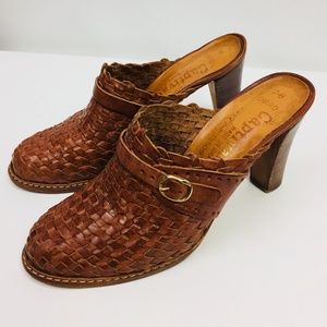 Vintage Captivators Woven Leather Mule